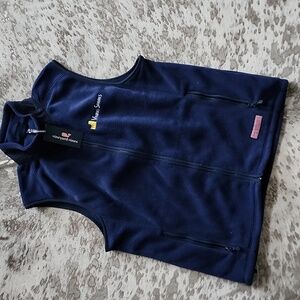 Vineyard Vines Fleece Harbor Vest Navy SzS NWT